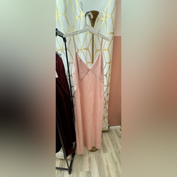 NWT A New Day™ Women's Maxi Slip Dress Dusty Pink Size L - Picture 4 of 4